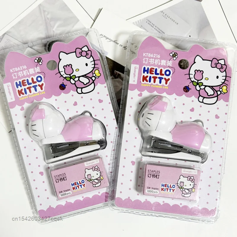 Sanurgente Hello Kitty Mini tronic Lers, rose, créatif, portable, petit classeur papier, Y2K, bureau, fournitures scolaires, Kawaii