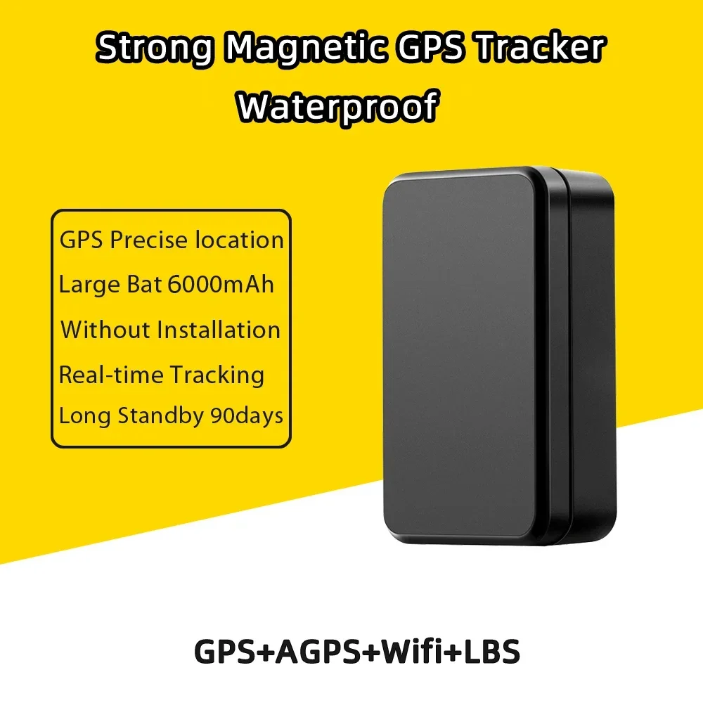 Powerful magnet hidden secret GPS tracker for car/boat/container/fleet, come with 6000MAh long standby battery