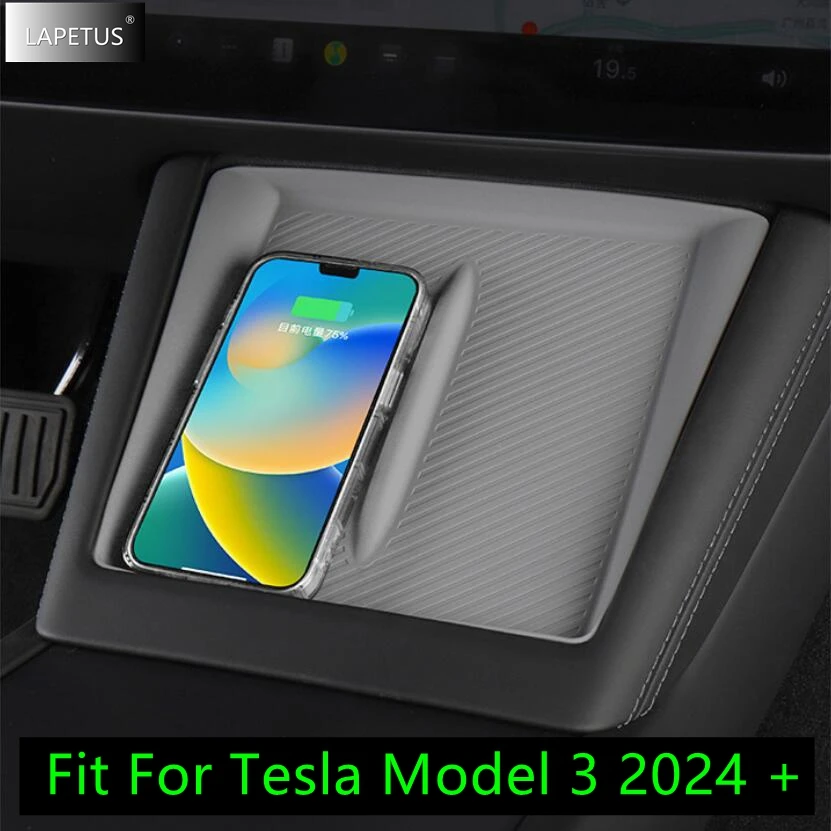 

Silicone Non-Slip Pad Car Central Control Mobile Phone Wireless Charging Pad Accessories Interior Refit For Tesla Model 3 2024