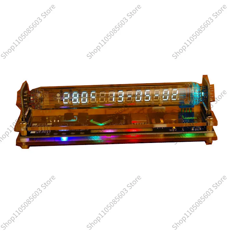 For VFD Tube Clock with Russian IV27 IV18 Vacuum Fluorescent Tube, Cyberpunk Retro Desk Decor for Gaming Setup