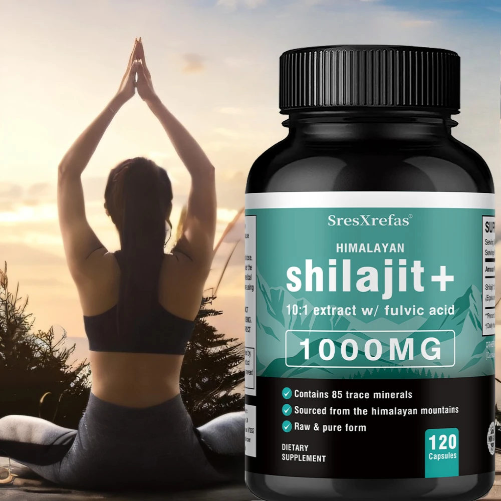 

Shilajit 10000 Mg Potent Formula, Containing Fulvic Acid and Trace Minerals, Enhances Energy and Immunity, 120 Capsules