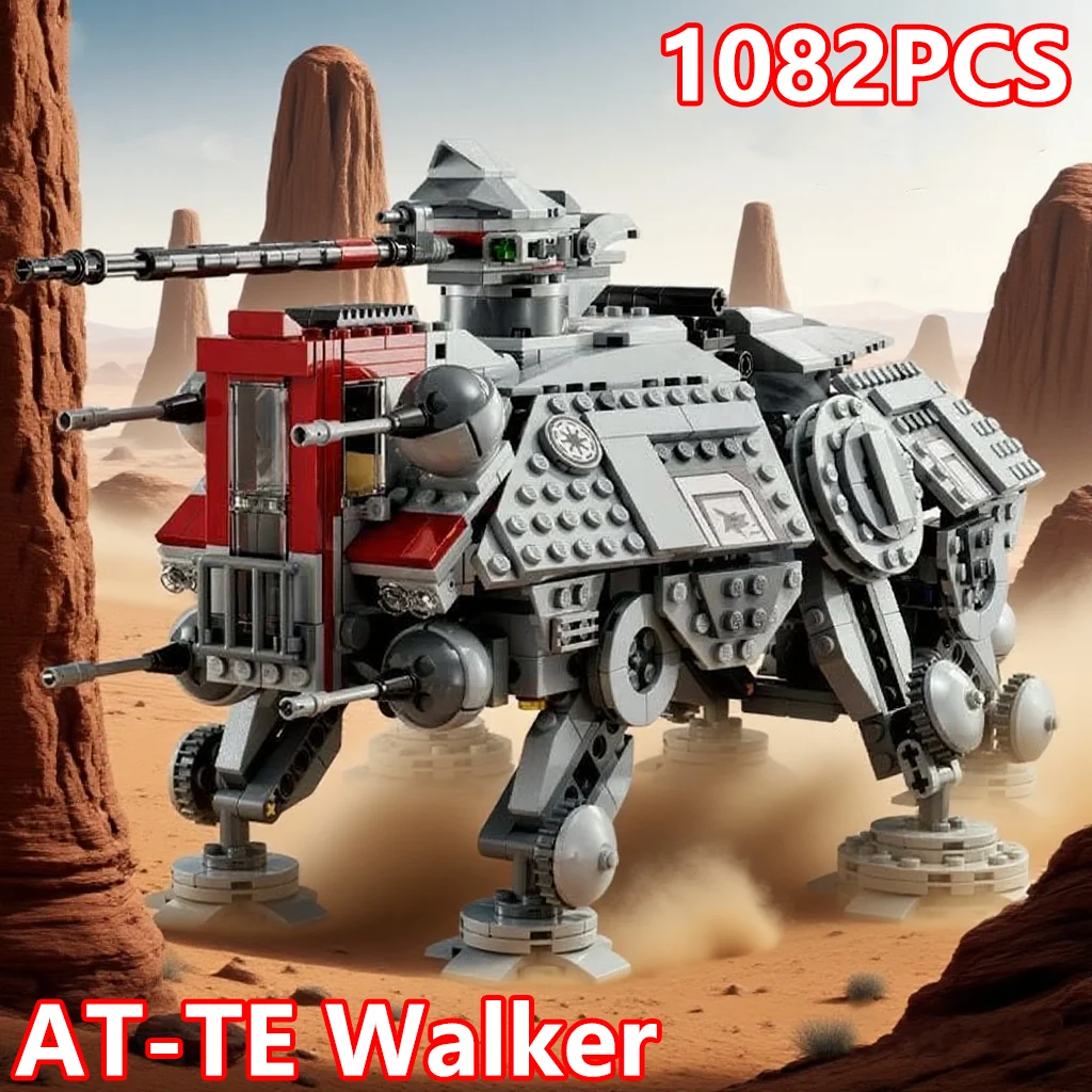At-TE Walker All Terrain Tactical Actuator Machine 1082PCS 75337 Robot Building Blocks MOC Display Model Collection Decor Gifts
