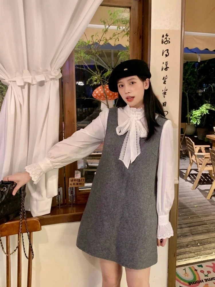 

Miu Style Small Fragrance Wind Strap Dress Set Women Spring New Sweet And Salty Short Size One Whole Set Fashionable Outfit