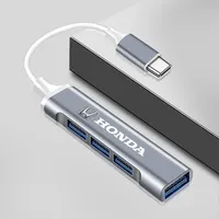 USB 3.0 HUB 4 in 1 Type C Adapter For Hond Mugen INSPIRE CR-V UR-V CR-Z Fit Pilot Type R Type S Vezel CITY CIVIC Accessories