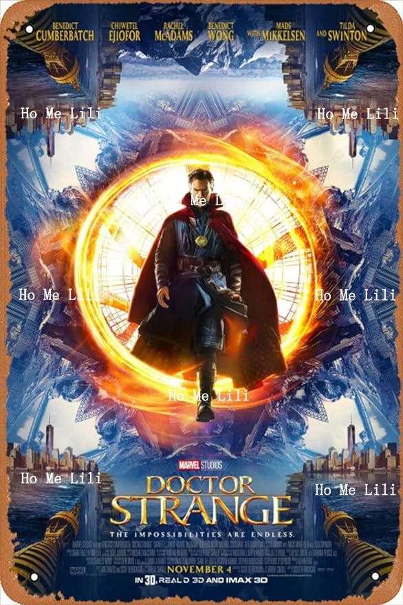 Doctor Strange The Impossibilities Are Endless 2016 Movie Poster Wall Home Wall Art Metal Tin Sign