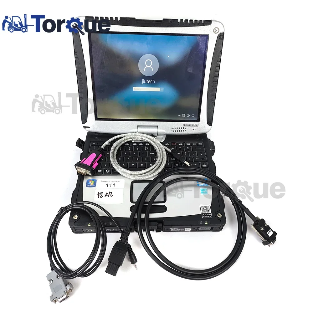 for CAT forklift Diagnostic tool 16A68-00500 or 16A68-00800 or 16A68-11320 round cable+CF19 Laptop