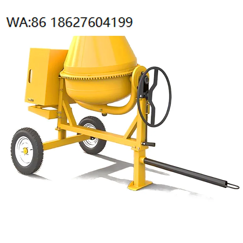 

6HP High Productivity Two Wheel Concrete Mixer 250L Automatic Pump Motor Portable Mixing