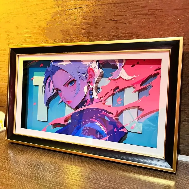 Valorant 3d Relief Wallpaper High-Transparency Acrylic Plate Game Anime Peripheral Hanging Ornamental Poster Acg Decoration