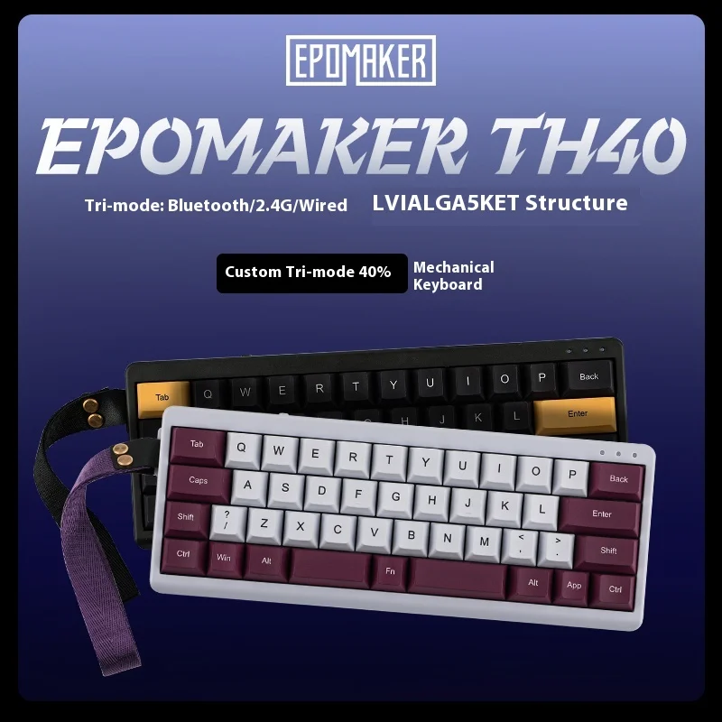

EPOMAKER TH40 customized mechanical keyboard with 40% configuration Bluetooth wireless VIA portable small keyboard business trip