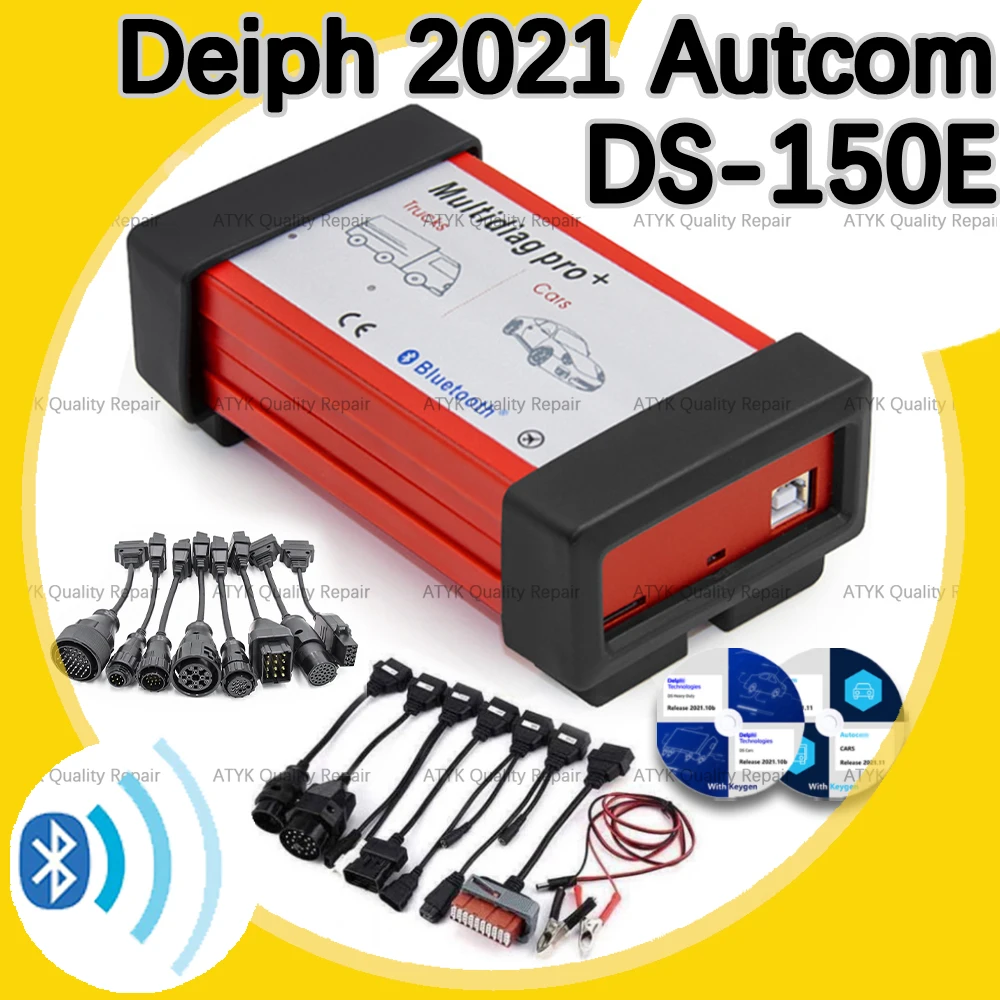 

Auto-com 2021 DS-150E with keygen Bluetooth Del-phi 2021 diagnostic pour voit inspection tool Repair obd2 scanner automotriz vci