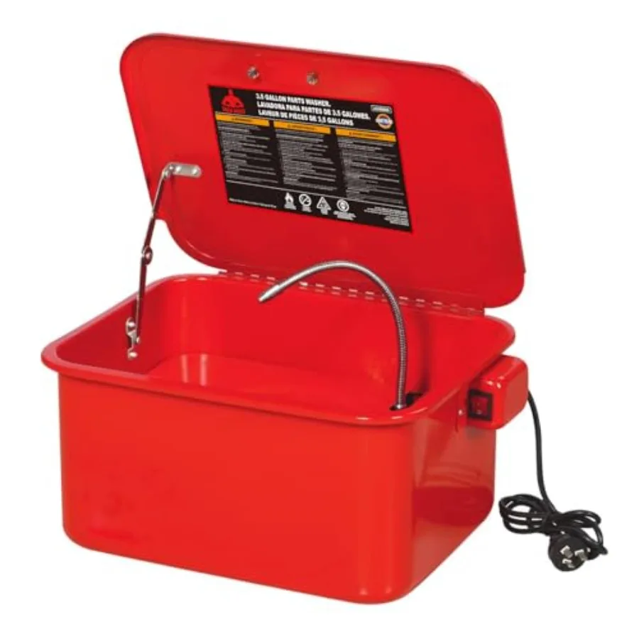 

3.5 Gallon Capacity Portable Steel Cabinet Parts Washer with 110V Electric Pump for Wheel Bearings Gears and carburetors