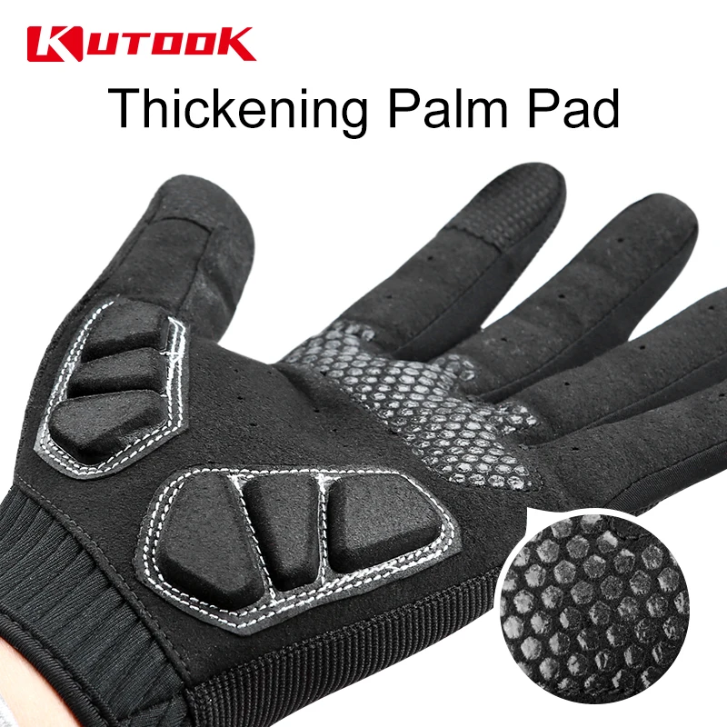 INBIKE قفازات ركوب الدراجات المشي لمسافات طويلة في الهواء الطلق تسلق الجبال وسادة النخيل الكاملة ملموس تنفس عدم الانزلاق منشفة عرق الدراجة الملحقات