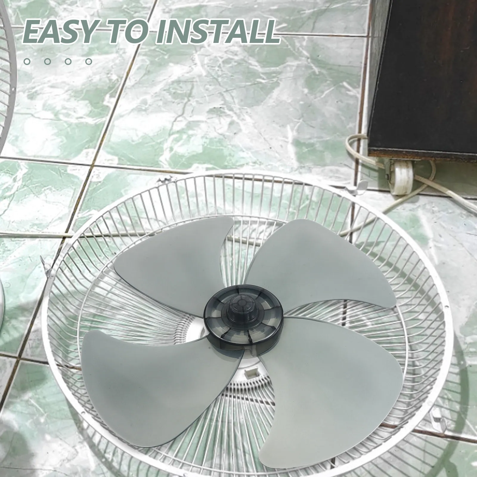 16-inch Electric Fan blades, Universal Accessories, 4 Blades Plastic Blade Replacement For Living Room Bedroom, 75mm Hole
