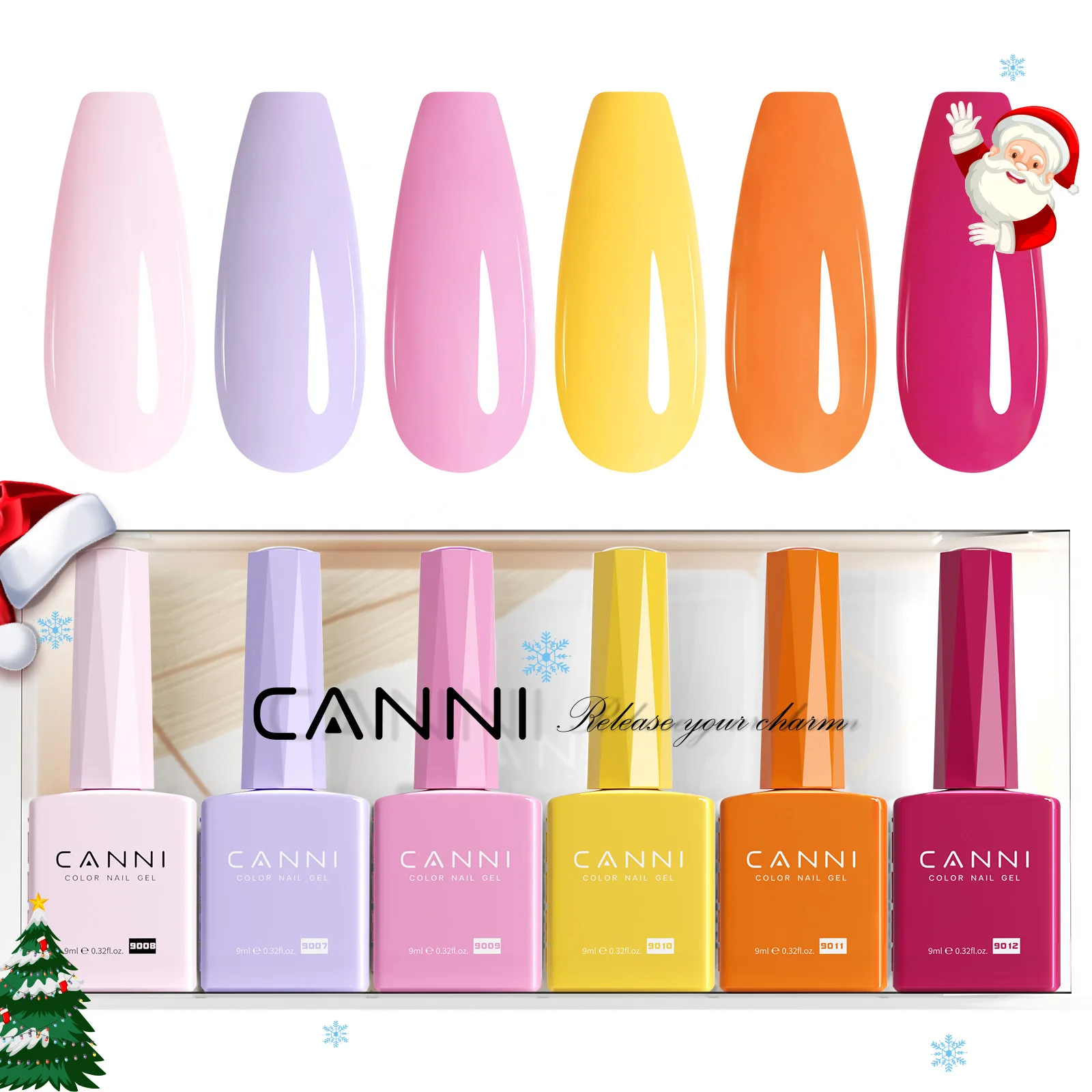 ชุดยาทาเล็บเจล CANNI HEMA TPO FREE 6 ชิ้น/ชุด สีสวยหรู กึ่งถาวร ล้างออกได้ด้วยการแช่น้ำยาล้างเล็บ เจลยูวี แอลอีดี สำหรับทาเล็บ ของขวัญคริสต์มาส