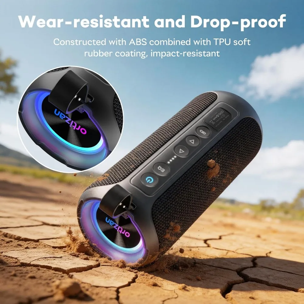 Portable Bluetooth Speaker, 40W Loud Sound, 30 Hours Playtime, Waterproof, TWS Pairing for Outdoor, Shower Use - view 3