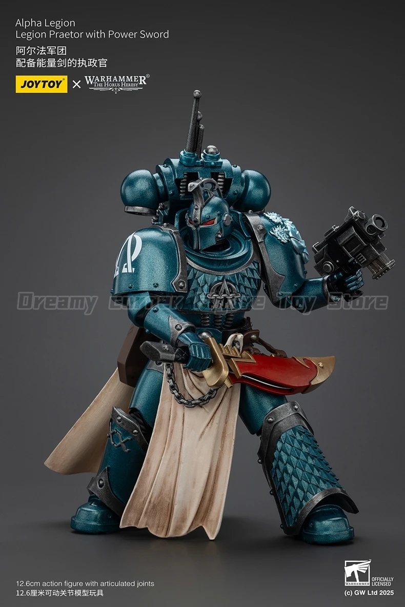 

【В наличии】JOYTOY Warhammer 40K Alpha Legion Legion Praetor с Power Sword 1/18, модели экшн-фигурок, игрушки