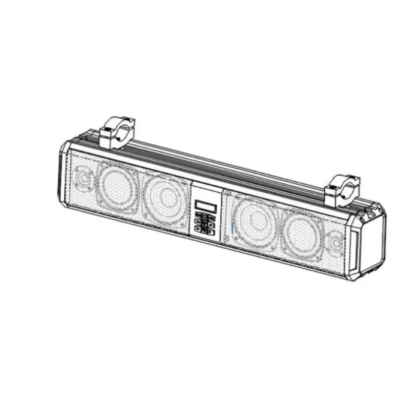 18 Inch RGB UTV Sound Bar Waterproof Bluetooth Multicolor Lights 500W Soundbar for UTV ATV Golf Cart