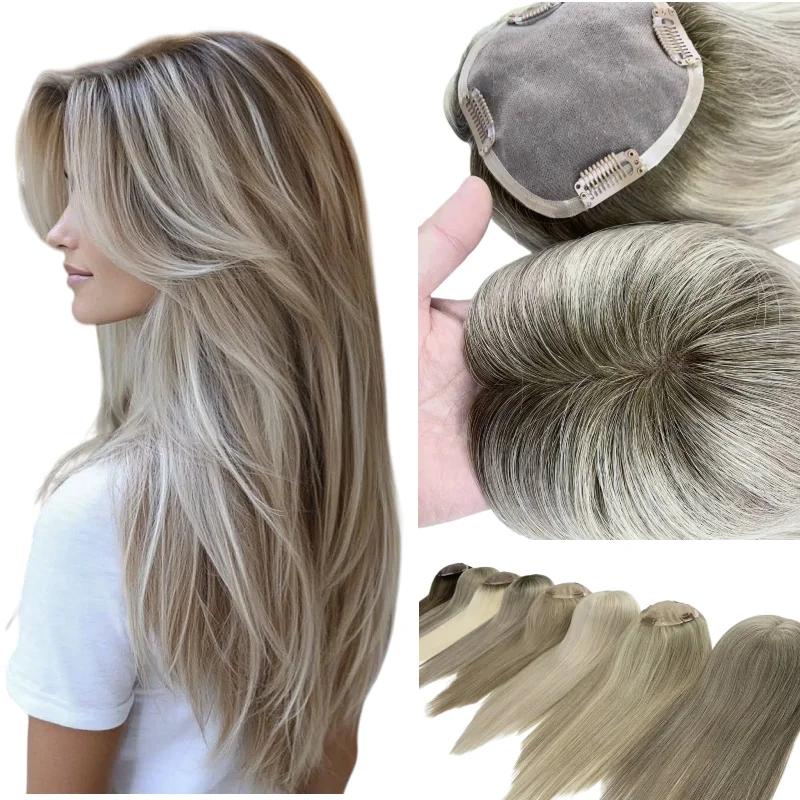 

Premium Mono Topper | 100% Virgin Hair | High Density | No Shedding | Wide Range of Colors & Sizes