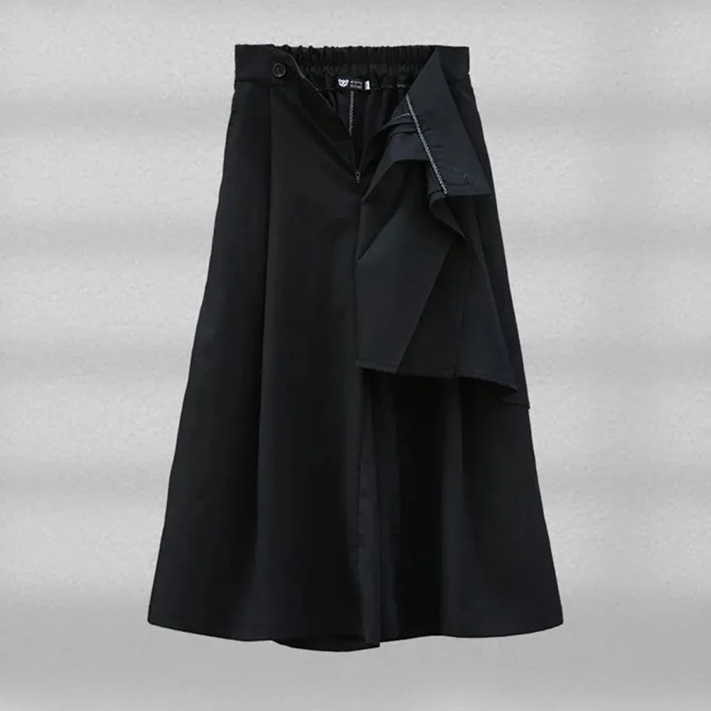 

Gothic Y2k Skirt Pants Irregular Casual Samurai Skirt Japanese Streetwear Personality Harajuku Hakama Men'S Clothing Unisex 2024