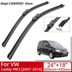 For VW Caddy MK3 2007-2016 Car Accessories Front Windscreen Wiper Blade Brushes Wipers  2016 2015 2014 2013 2012 2011 2010 2009