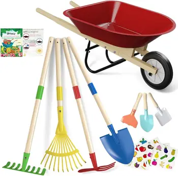 Kids Red Wheelbarrow Gardening Set for Ages 3–8 1