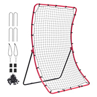 SucceBuy 4 x 5.5ft Baseball And Softball Rebounder Net PitchBack Baseball Trainer Rebound Net All Angle for Grounders Pop Flies
