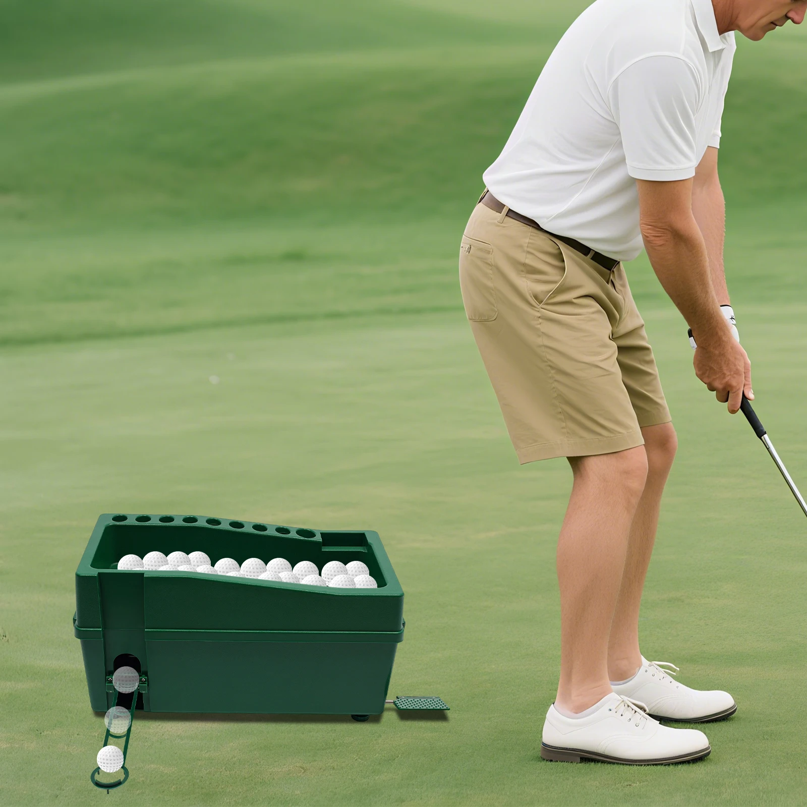 

Автоматический диспенсер для гольф-мячей, неэлектрический автоматический податчик мячей с держателем для клюшек, подходит для игры в гольф и использования в гольф-клубах, НОВИНКА