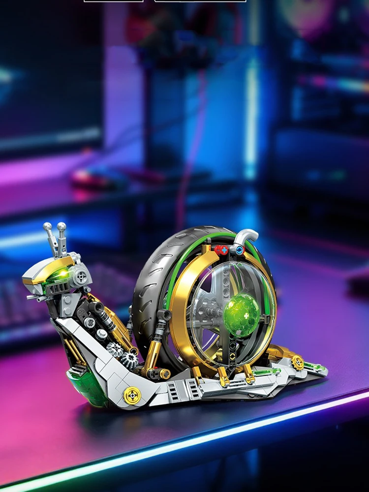 Idea Machine Tiere Kampf-Mecha Baustein Mechanischer Schneckenroboter Mech-Modell Ziegel-Konstruktionsspielzeug Sammlung für Geschenke – Detail 1