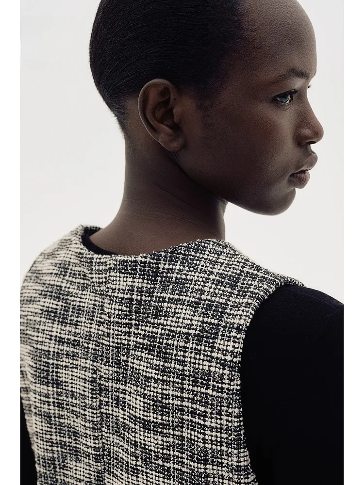 H&M 여성용 겨울용 플리스 스웨트 천 조끼 277887 패셔너블 여성용 조끼 편안하고 부드러운 플리스 소재 봄 컬렉션