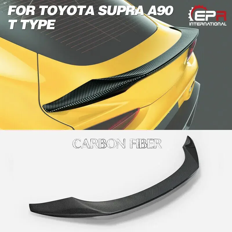 (Local in USA) For TOYOTA 19+ Supra A90 T Type Carbon Fiber Rear Trunk Spoiler Wing Lip Kits