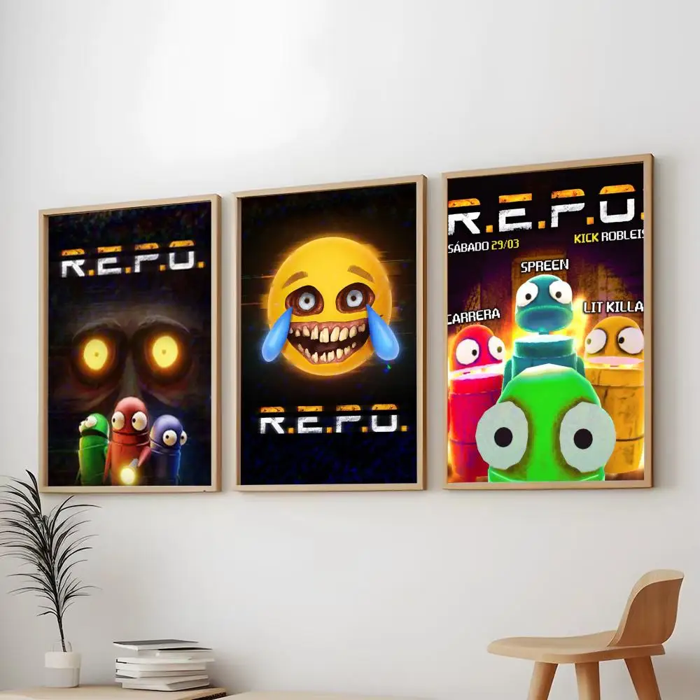Video Game R-REPO indie horror Painting Calligraphy Modern Aesthetic Wall Art Print Trendy Bedroom Home Decor Gift
