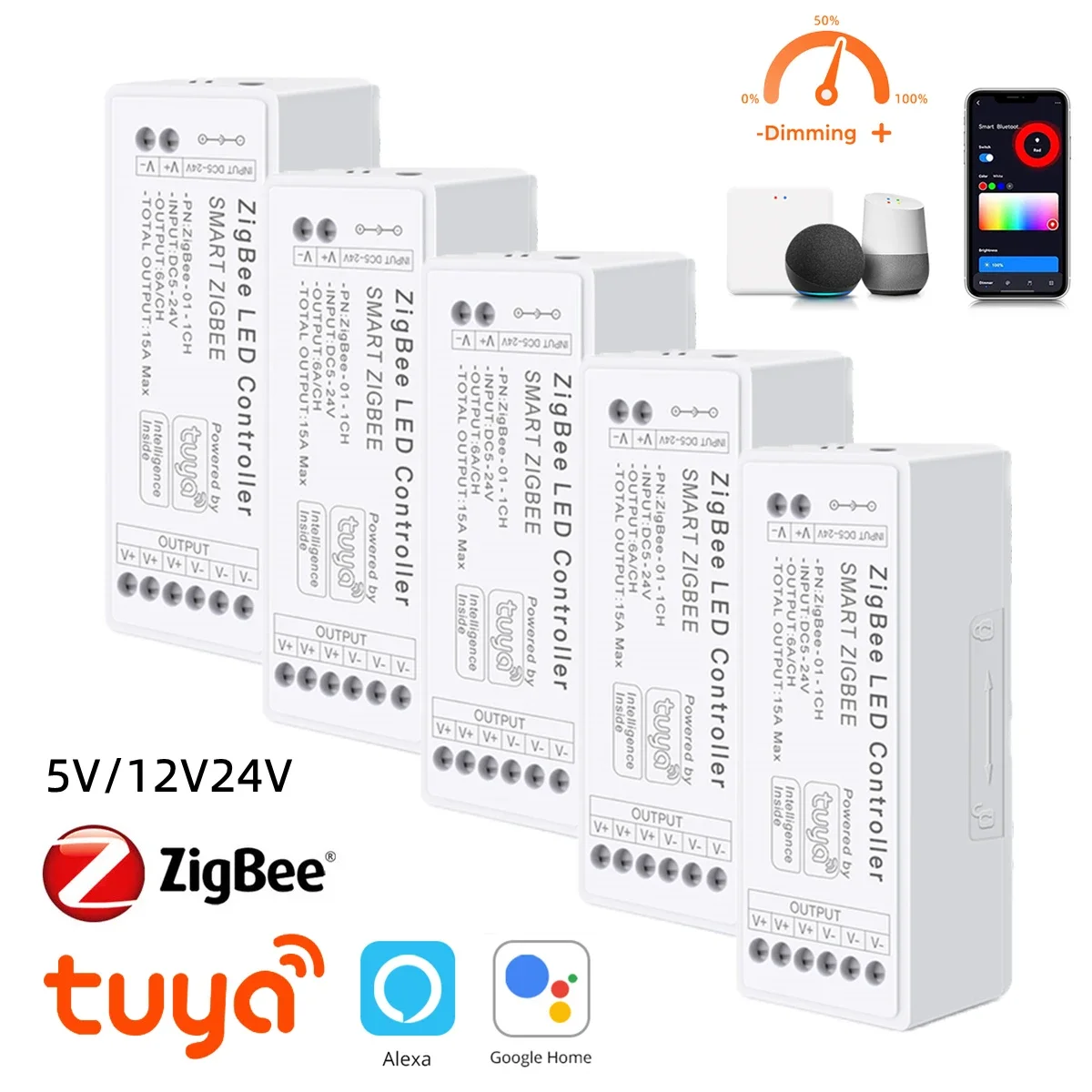 controlador-inteligente-tuya-zigbee-30-para-led-dimmer-dc5v-24v-monocromatico-rgb-cct-rgbw-rgbcct-para-fita-led-5050-2835-cob-smd