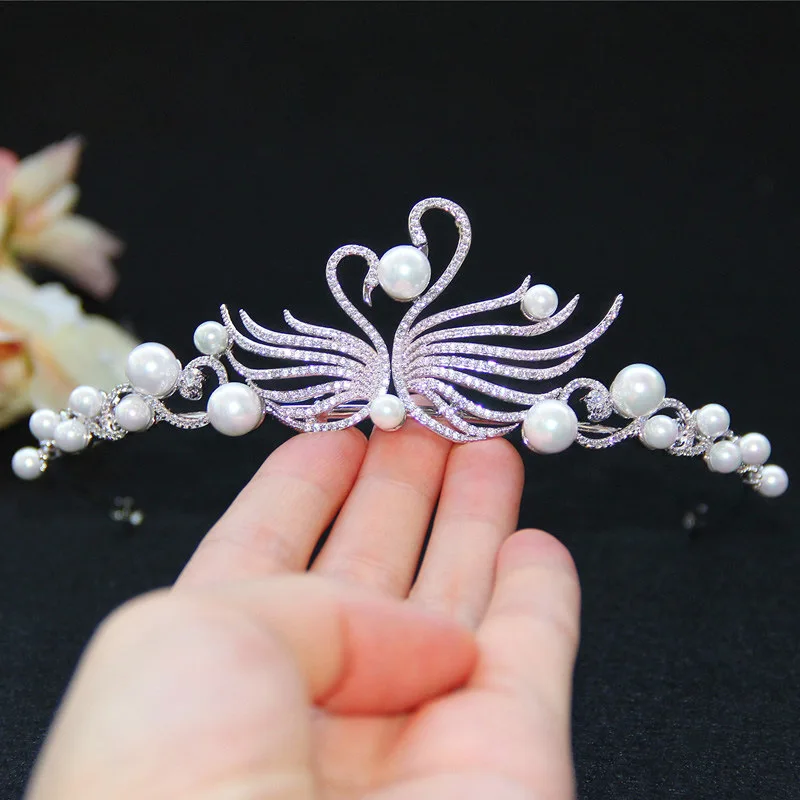 Silver Color Crystal Crowns And Tiaras Princess Prom Rhinestone Diadem Crown Tiara Headband For Women Bride Wedding Hair Jewelry image 5