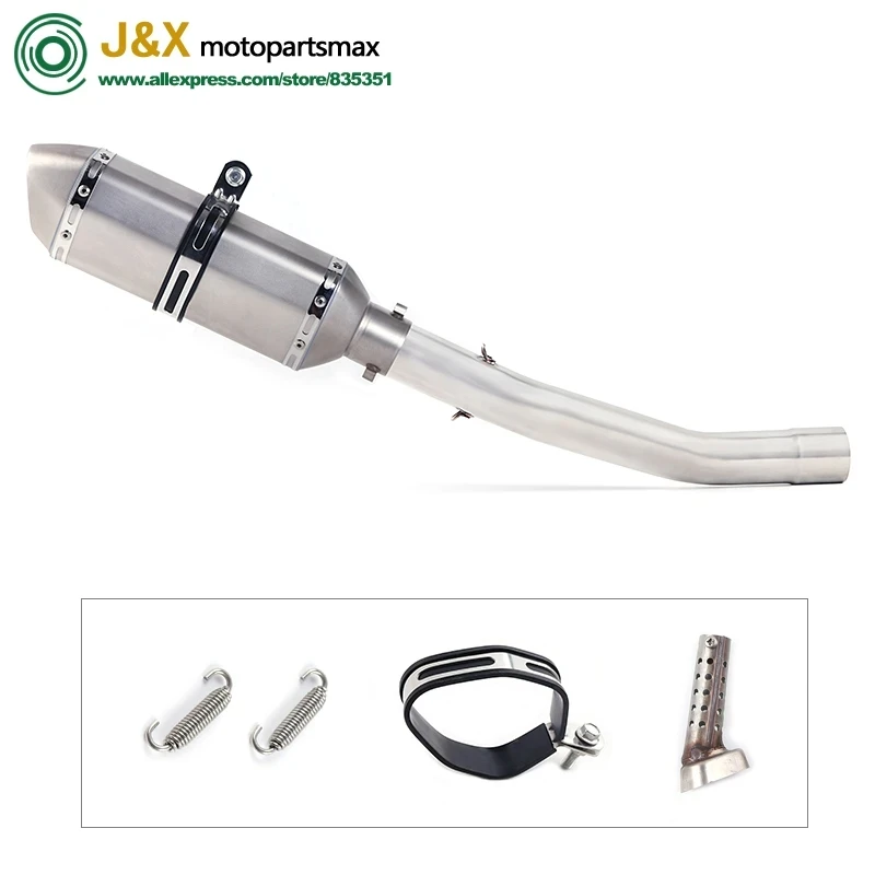 ZX-10R Motorcycle Exhaust Full System Slip On For Kawasaki NIJIA ZX10R Motorcycle Exhaust Muffler Escape Middle Link Mid Pipe