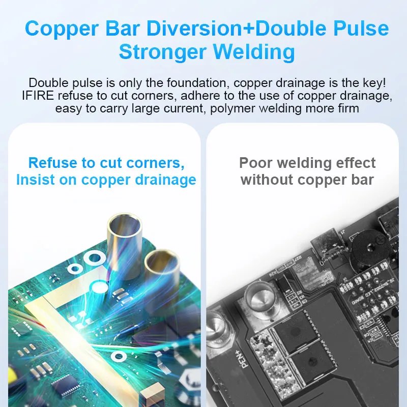 IFIRE herramienta de soldadura por puntos portátil, soldador de doble pulso para mantenimiento de batería de teléfono móvil