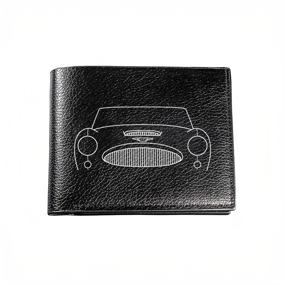 Classic Car Design Men's Wallet Card Holder Casual Business Fashion Print Style Elegant Minimalist Front Pocket Accessory