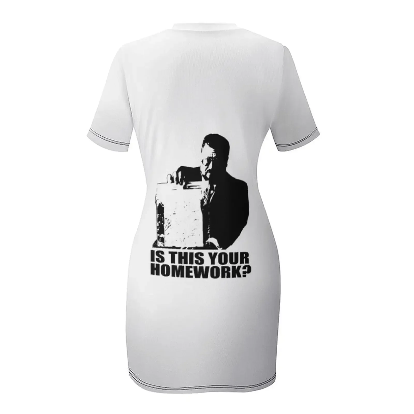 De Big Lebowski Walter Sobchak Huiswerk T-shirt Korte Mouwen Jurk zomerjurken dames 2025 Jurk