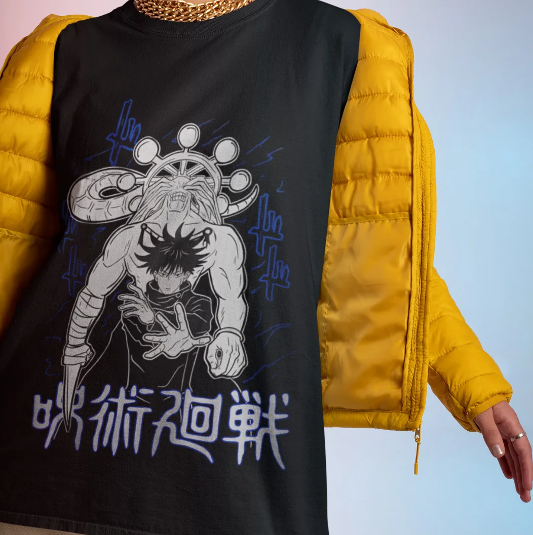 Футболка Megumi Fushiguro Mahoraga с длинным или коротким рукавом