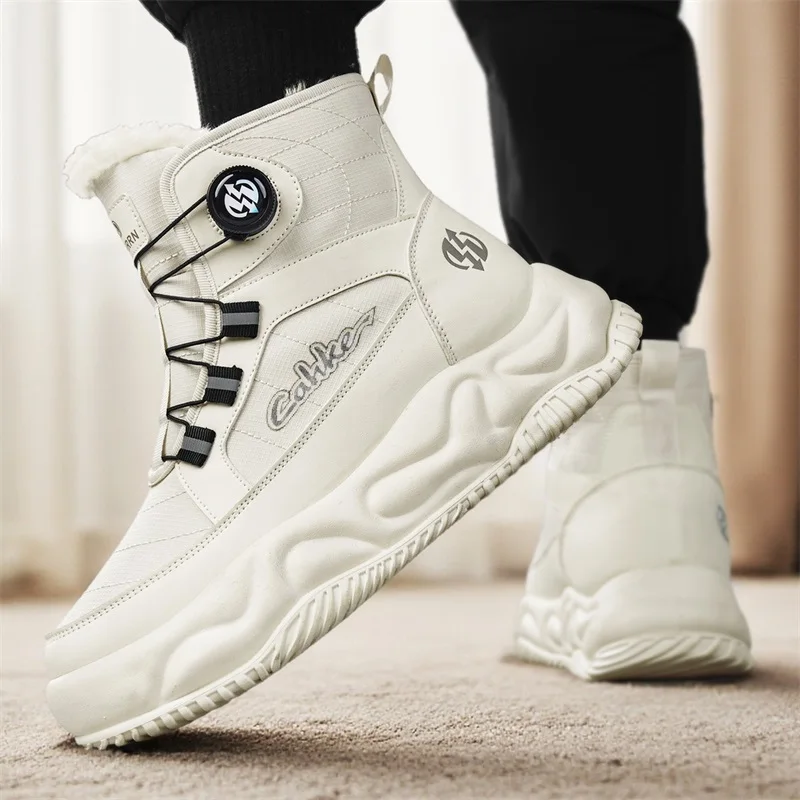 2025 شتاء جديد سميك سوليد اتجاه رياضي غير رسمي عادية عالية الجودة حجم كبير الثلوج مع أفخم العزل أحذية قطنية متعددة الاستخدامات