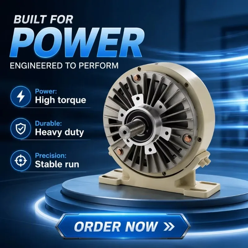 High Efficiency 24V DC Magnetic Brake 20kg 400Nm | Powder Clutch Controller Magnetic Powder Brake for Industrial Automation