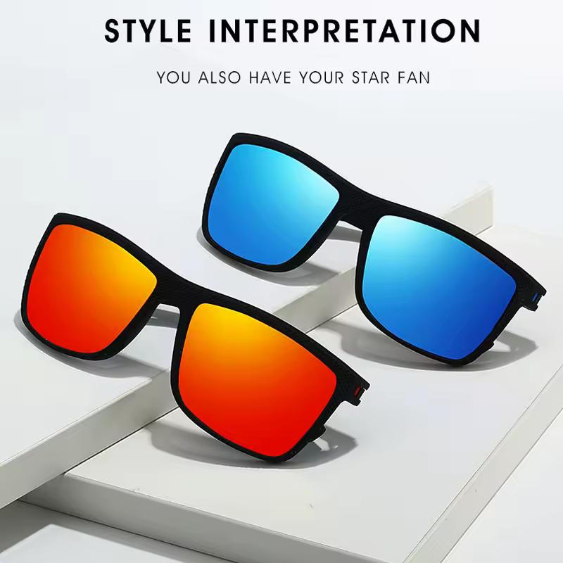 Square Polarized Sunglasses for Men and Women Lightweight Frame Sun Glasses - Image 4