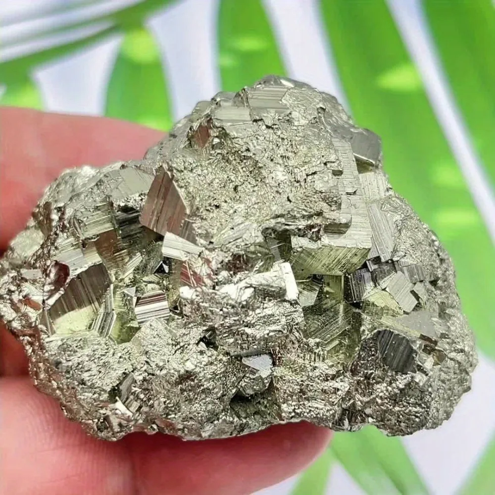 Natural  High Quality Pyrite Ore Stone Crystal Mineral Specimen Pyrite Cube Cluster Energy Healing Collection Enthusiasts Gifts