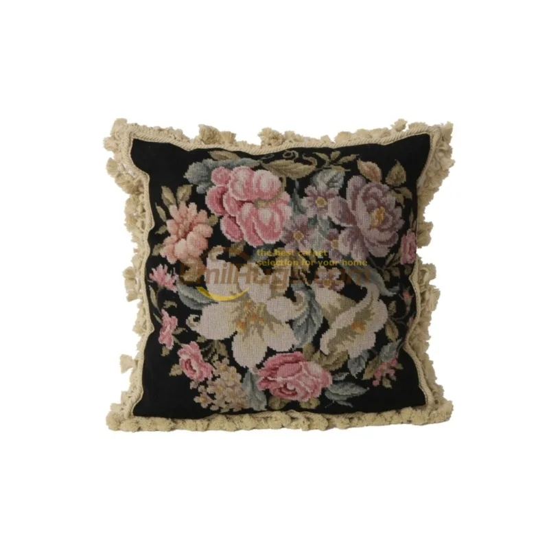 Pillow Needlepoint national weave a tapestry with   hand embroidered rococo cloth art baroque soft outfit in the bedroom