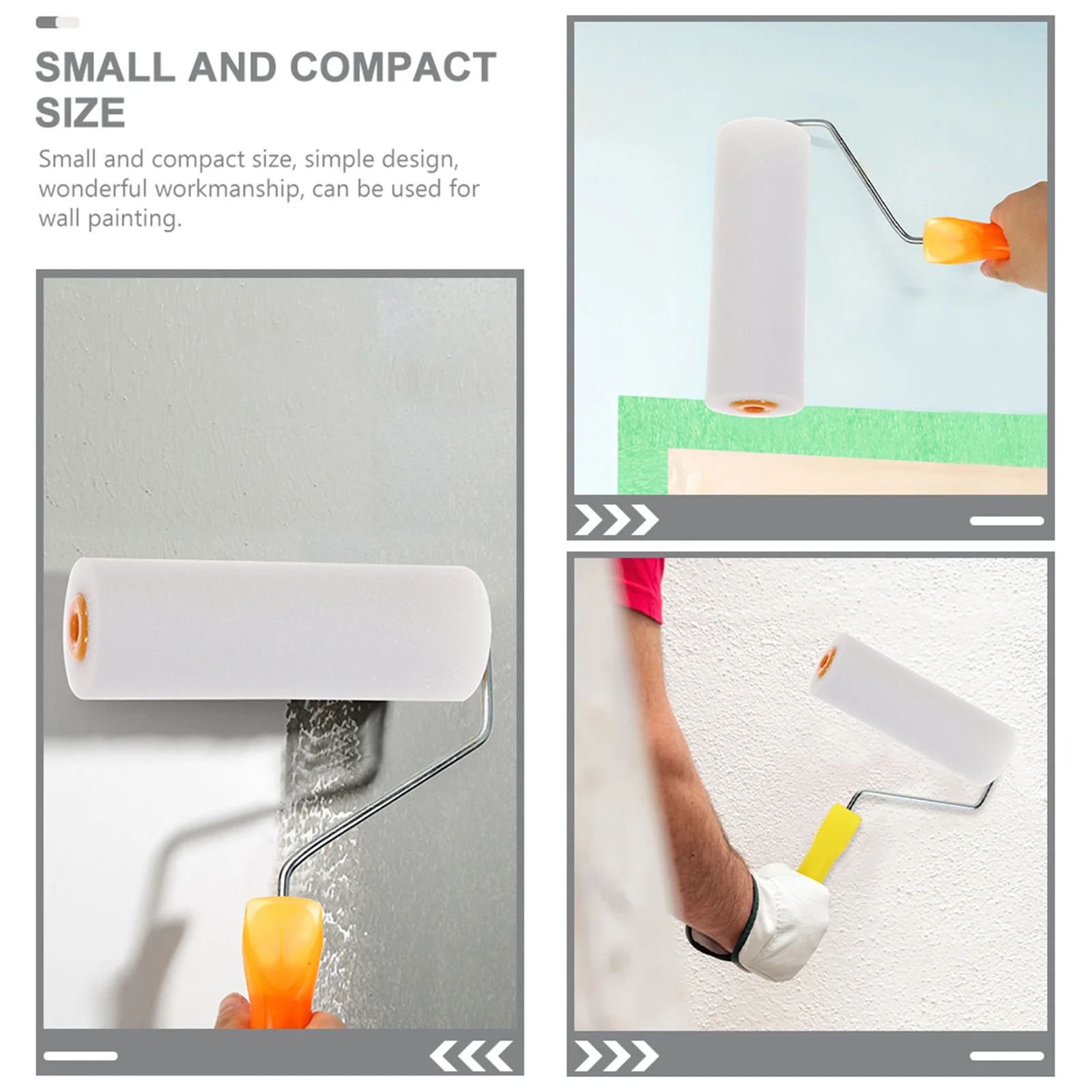 10 قطع من أسطوانة الطلاء الإسفنجية لطلاء الجدران، ناعمة وآمنة، ممتازة، تدوم طويلاً، ديكور سهل الاستبدال، عملي #4