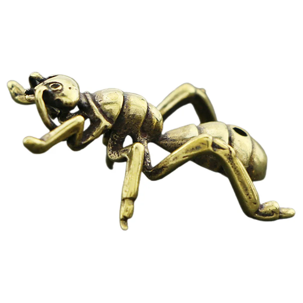 

Retro Brass Ant Statue Vintage Tea Pet Decorative Animal Sculpture for Desktop Tabletop Display Modern Rustic Design Home Office