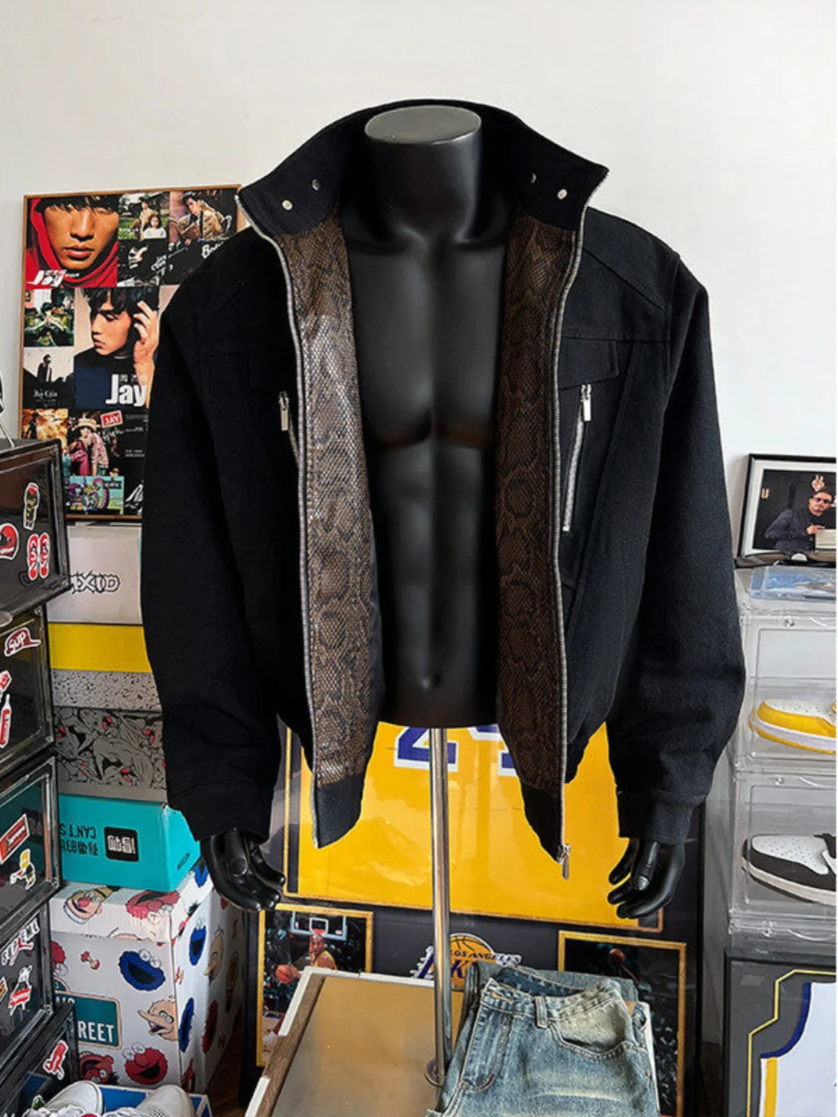 

Мужская куртка-жакет из хлопка в стиле ретро, коллекция «Год Змеи», лимитированная серия, весна-осень, для работы и повседневной носки