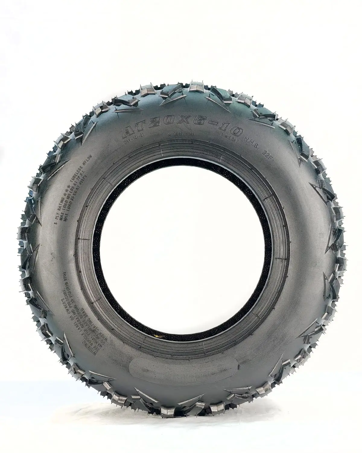 Heavy Duty ATV All Terrain Tubeless Off-Road Tires, 6PR, DAV101, Directional Grip for Mud Trail Sand, Replacement Tire for ATV UTV Vehicles, Set of 2