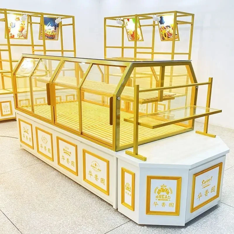 custom.Custom Modern White Iron Freestanding Powder Coated Display Racks Bakery/Cake/Dessert Shops Interior Design