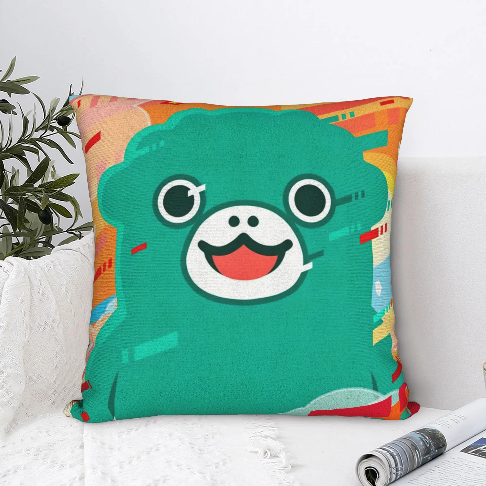 Chibi Monster Raids Again Square Pillow Case Cartoon Cushion Covers Custom Zipper Decor Throw Pillow Case Cover for Car 40x40cm