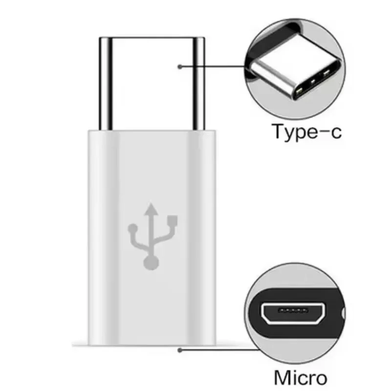 USB Type C To Micro USB Android Adapter Connector for Phone Tablet Micro USB Male To Type C Female Converter for Samsung Huawei - náhled 3